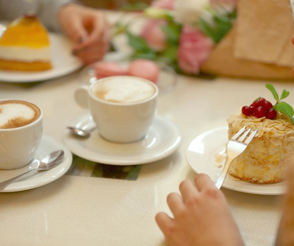 meeting at a cafe