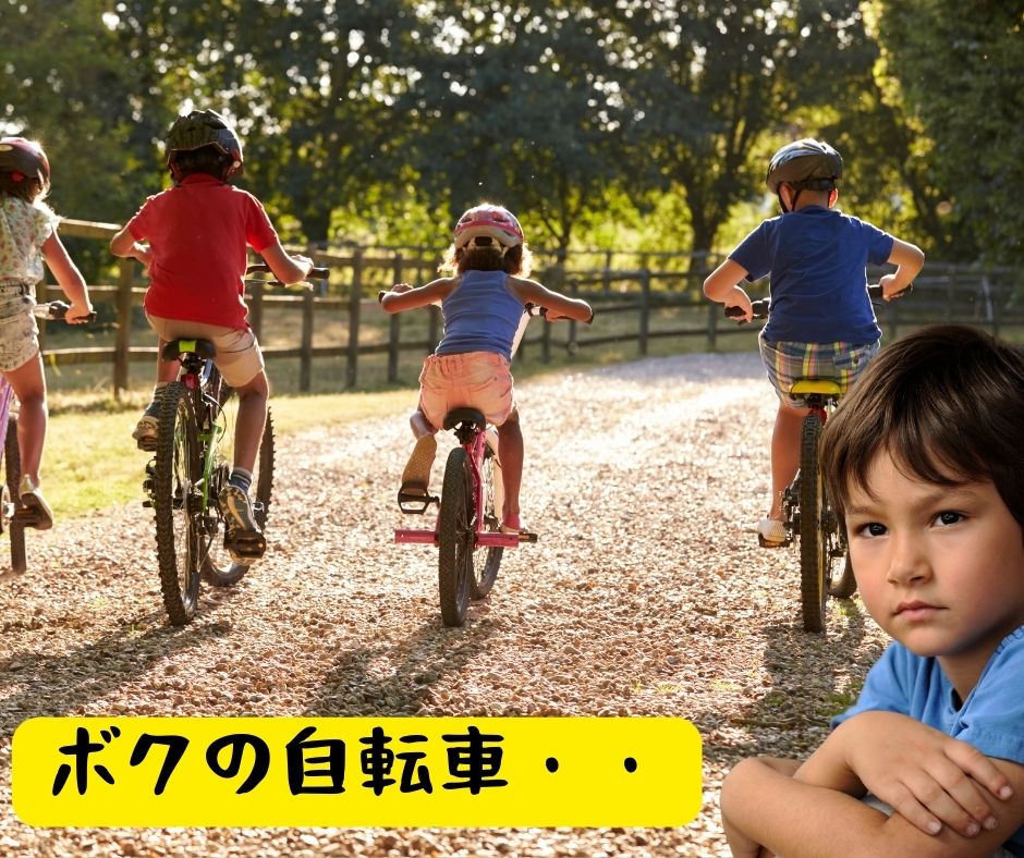 A boy is stunned after his bicycle is stolen