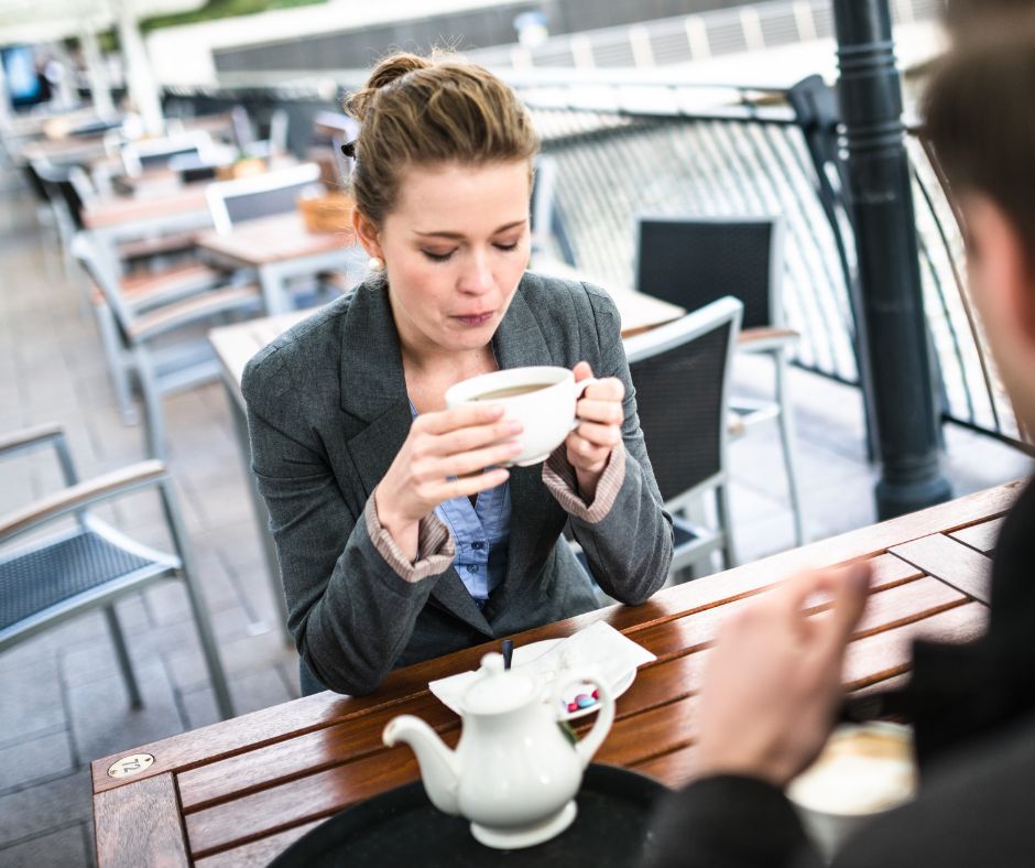 meeting at a cafe