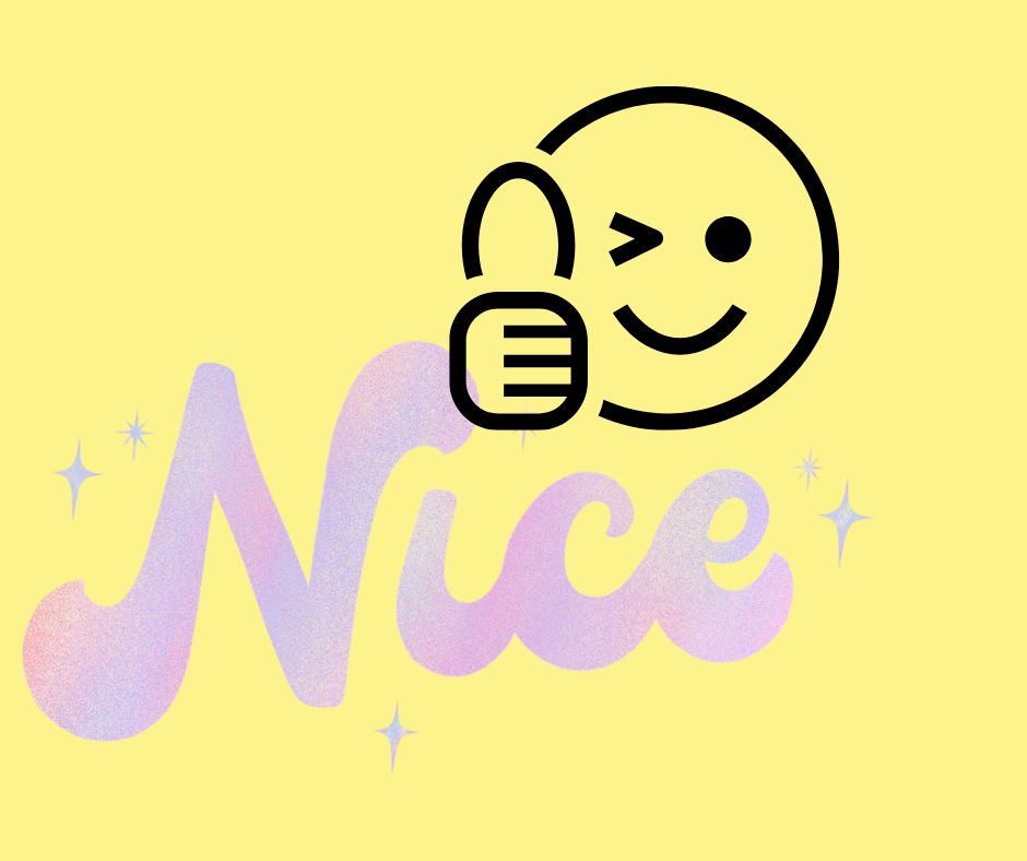 ニコニコマークと、
Niceの文字。